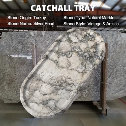 Koville Turkish Natural Travertine Tray, Catchall Tray - Image 6