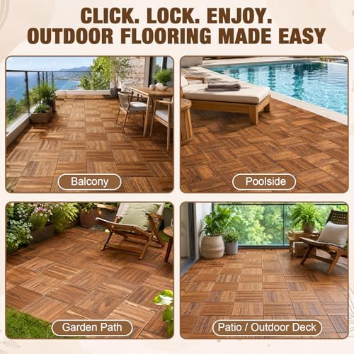 Nuanchu 24 Pack Wood Shower Floor Tiles - Image 6