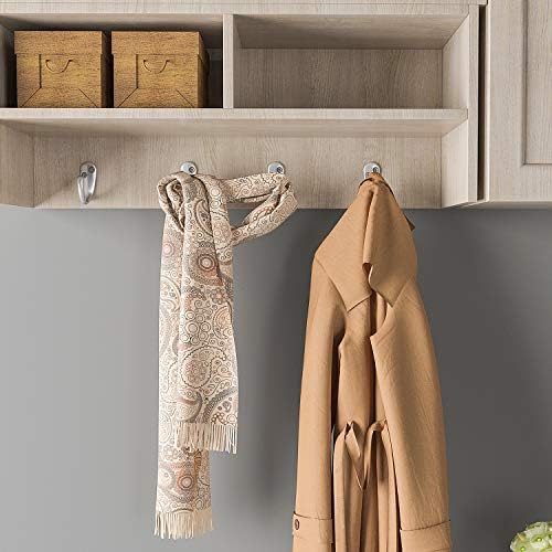 IBosins 15PCS Coat Hooks Wall Mounted Silvery Single Prong Robe Hook - Image 4
