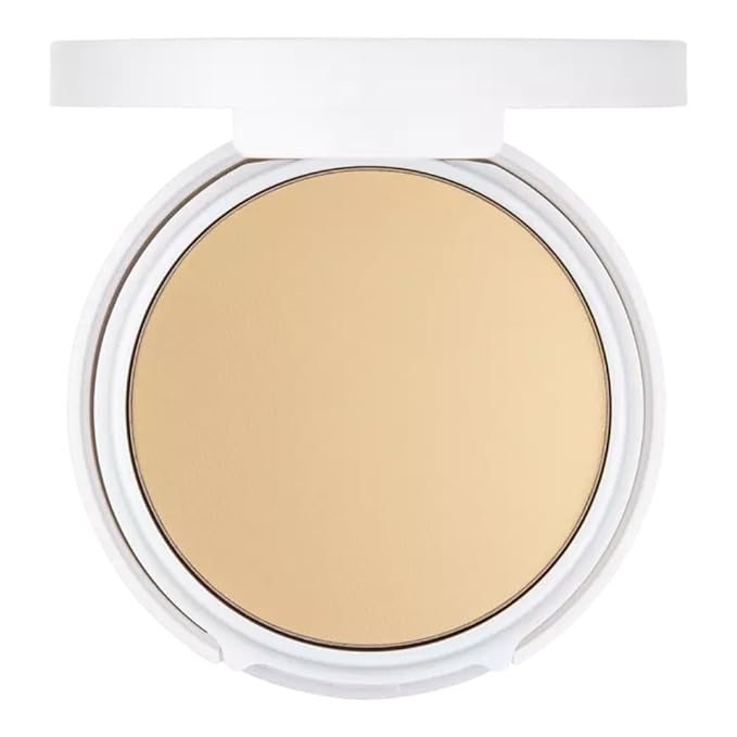 FLOWER Beauty By Drew Barrymore Light Illusion Perfecting Powder - Powder Foundation + Setting Powder for Makeup - Medium Buildable Coverage - Natural Glow + Flawless Finish - Mirror + Sponge Include d (Sable)