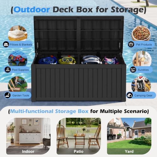Outdoor Storage Box Waterproof, 200 Gallon Deck Box - Image 4