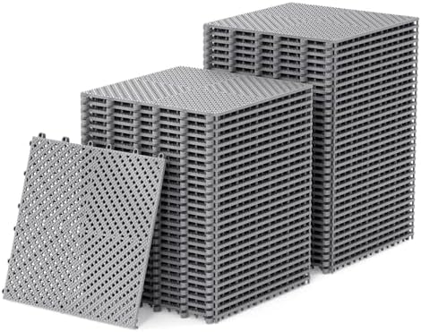 Jocoevol 60-Pcs Interlocking Tile, Indoor/Outdoor Drainage Interlocking Floor by JOCOEVOL