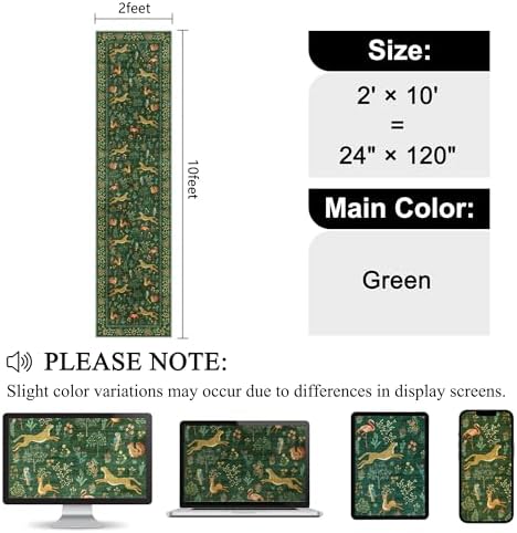 DUKINO 2x10 Kitchen Runner Rug, Soft Non Slip Animal Washable Rug - Image 2