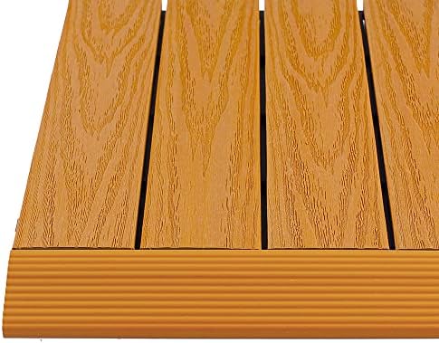 NewTechWood 1/6 ft. x 1 ft. Quick Deck Composite Deck Tile Straight Fascia in by NewTechWood