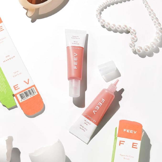 FEEV Hyper-Fit Color Serum Liquid Blush (10ml) | Dewy Cheek Blush Makeup | 50% of Hydrating Essence | Vegan | K-beauty (No Makeup, 10ml)
