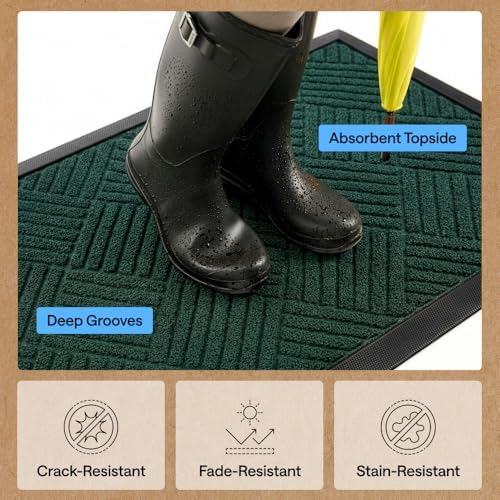 GORILLA GRIP WeatherMAX Door Mat, Indoor Outdoor Use - Image 5