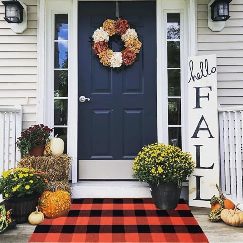 Buffalo Plaid Outdoor Rugs, Layering Rug - Image 7