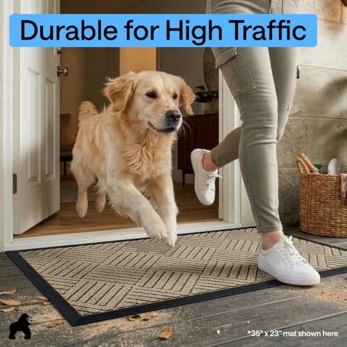 GORILLA GRIP WeatherMAX Door Mat, Indoor Outdoor Use - Image 7