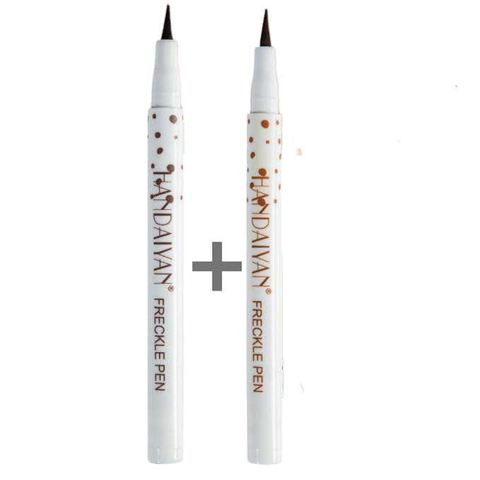 Freckle Pen Face Concealer Point Out Natural Waterproof Longlasting Freckle Makeup 2 Pcs Light Brown & Chestnut