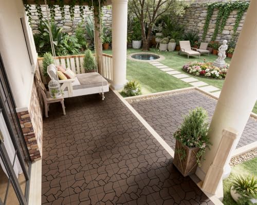 72 PCS Plastic Interlocking Deck Patio Tiles - Image 3