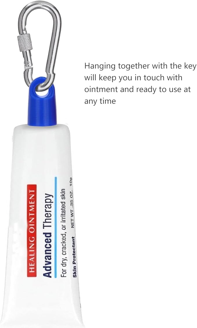 Keychain Cap For Aquaphor Healing Ointment 0.35 Ounce Tubes,4 Pack Portable Lid Cap Suitable For Travel And Outings
