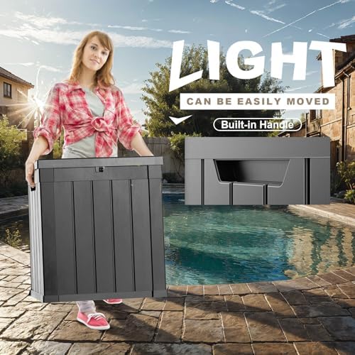 51 Gallon Outdoor Deck Box, Lockable Waterproof Outdoor Storage Boxes - Image 4