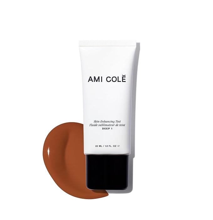AMI COLÉ Skin-Enhancing Tinted Moisturizer (Deep 1), tinted moisturizer for face, bb cream, skin tint, face makeup