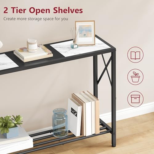 Tajsoon Console Table 41.8", 2 Tier Entryway Table - Image 4