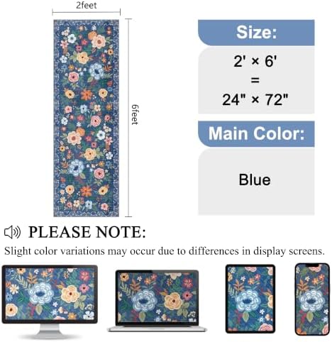 DUKINO 2.6x8 Runner Rug, Washable Runner Rug - Image 2
