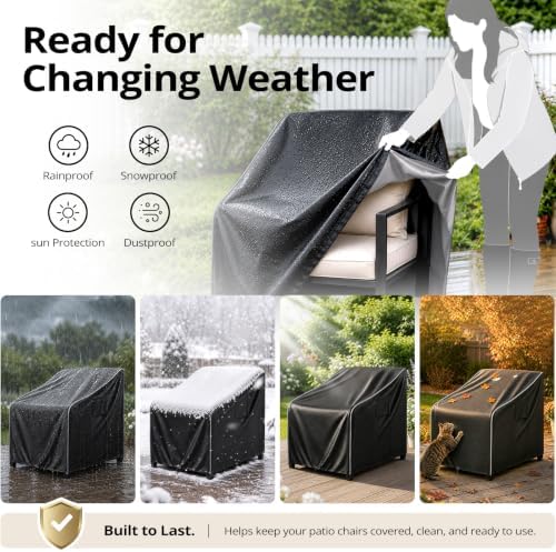 All Weather Patio Chair Cover Waterproof, 2 Pack - Image 2
