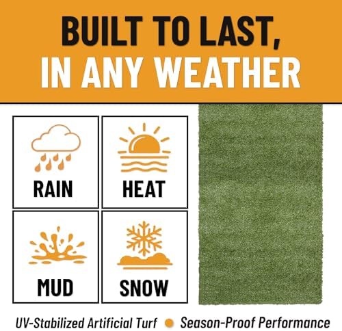 Ottomanson Artificial Turf Mat Natural 31" x 4' - Image 5