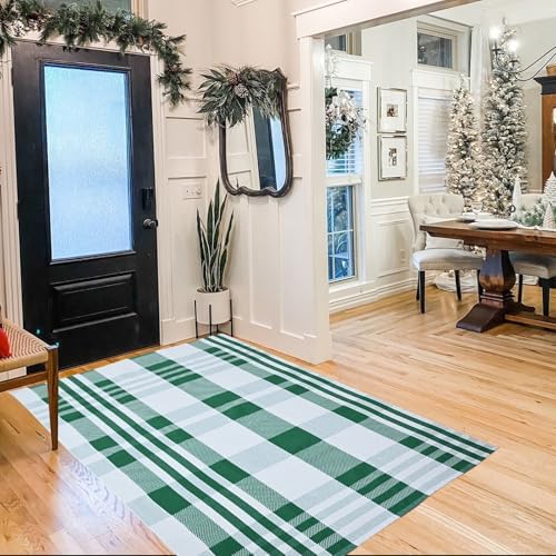 Christmas Plaid Outdoor Rug, Layering Rug - Image 6
