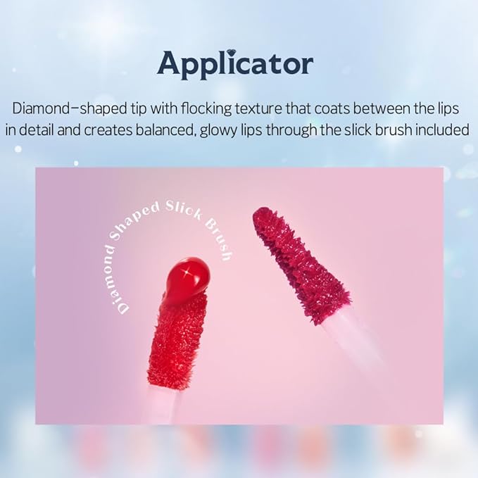 ETUDE Over Glowy Lip Stain Tint #15 Garnet of Truth | Non-Sticky Vegan Lip Tint | Moisturized & Long-lasting Lip Gloss | Daily Tint for Dry Lips, Korean Makeup