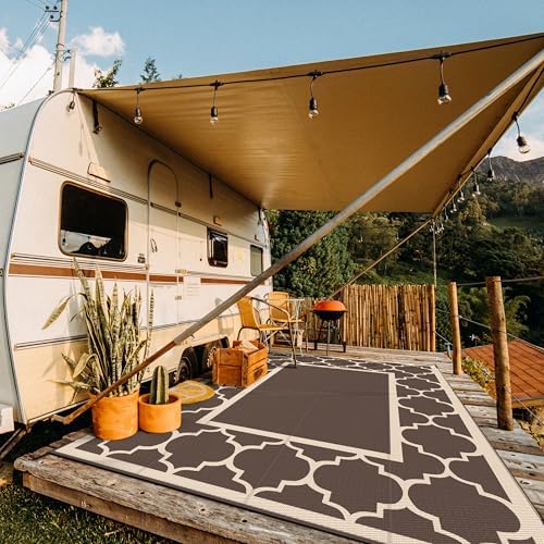 GENIMO Outdoor Rug, Waterproof Plastic Rugs 10'x14' - Image 3