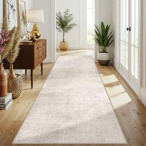 Hallway 4x10 Washable Runner Rug:Stain Resistant Abstract Rug - Image 2