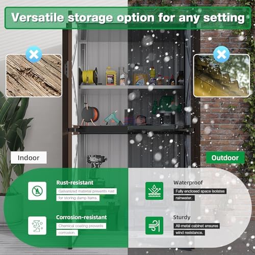 AECOJOY Outdoor Storage Cabinet Waterproof - Image 2