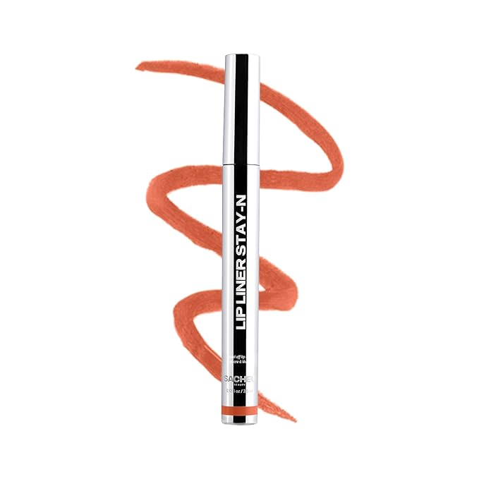 Sacheu Lip Liner STAY-N Peel Off Lip Stain — Long Lasting Matte Lip Tattoo Transfer Proof Lipstain Infused with Hyaluronic Acid & Vitamin E for All Skin Types — Vegan & Cruelty-Free, SINamon