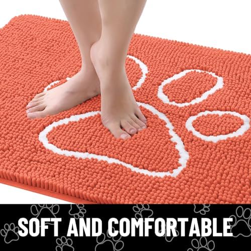Smiry Dog Door Mat for Muddy Paws, Absorbent Non Slip Dirt Trapper - Image 4