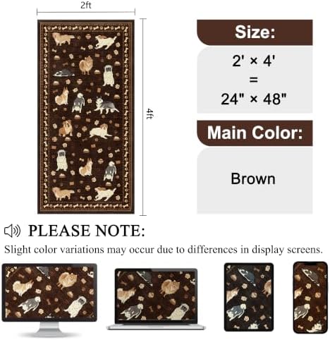 DUKINO 2x4 Rug Runner, Washable Dog Bathroom Rug Soft Non Slip - Image 2