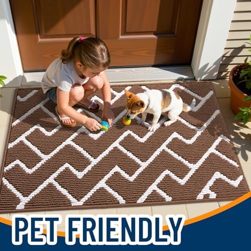 OLANLY Front Door Mat 32x20, Low-Profile Easy Clean Doormat - Image 6
