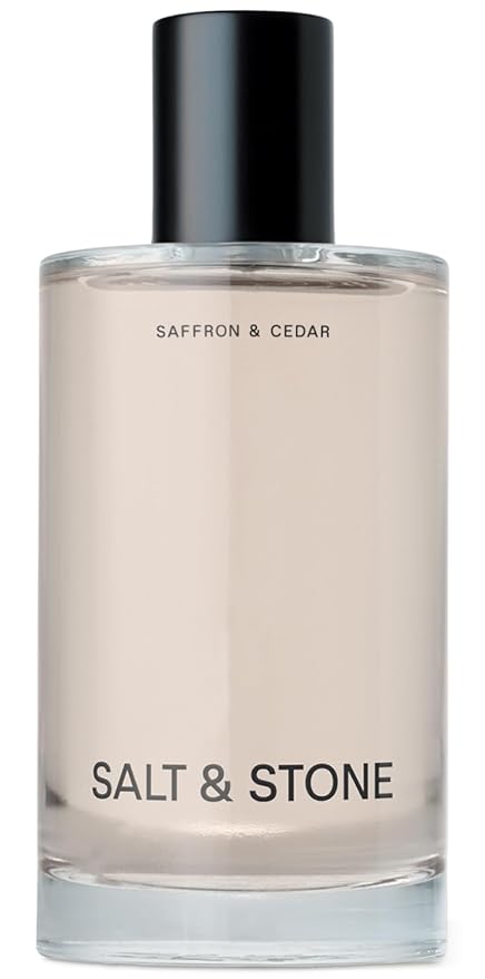 Salt & Stone Body Mist, Saffron & Cedar Scent, Skincare Infused Perfume Hair & Body Spray for Women and Men, Hydrating Fragrance with Glycerin and Red Algae, Vegan, Cruelty Free, 3.4 fl oz