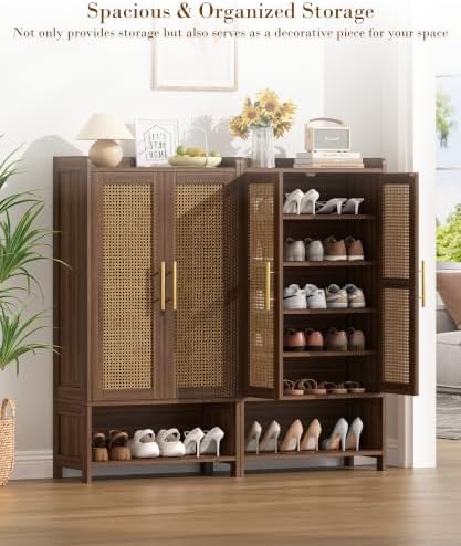 Keehusux Rattan Shoe Cabinet - Image 3