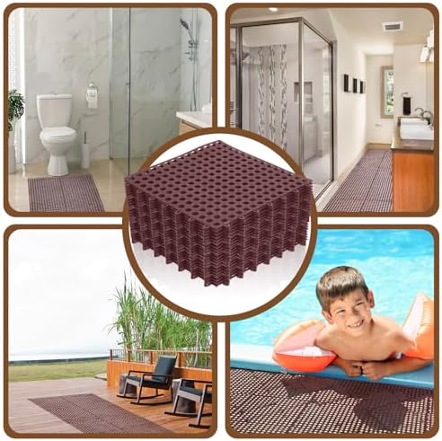 Tinideya 50 Pcs Rubber Outdoor Tiles 11'8 x 11'8 Inches - Image 6