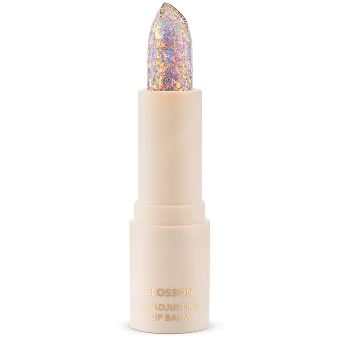 Blossom pH Adjusting Shimmering Lip Balm Moisturizing Glitter Sparkle Lip Balm, 0.12oz./3.5g, Moonstone