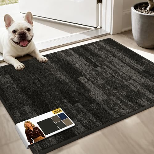 JSEI Dirt Trapper Door Mat 20"x32", Non-Slip Doormat, Dark Gray by JSEI