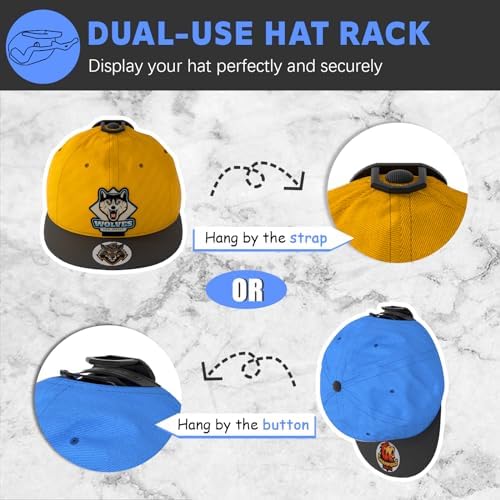 16 Pack Adhesive Hat Hooks for Wall, Super Strong Hat Rack for Baseball Caps - Image 2