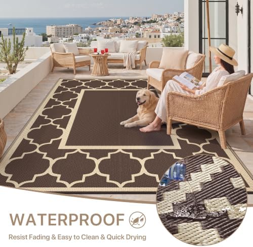 GENIMO Outdoor Rug, Waterproof Plastic Rugs - Image 6