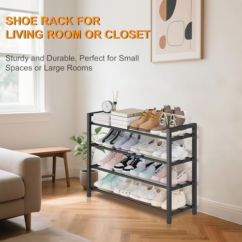 4-Tier Expandable Metal Shoe Rack - Image 5