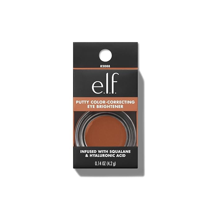 e.l.f. Putty Color-Correcting Eye Brightener, Under-eye Brightener & Primer Reduces Appearance Of Dark Circles, Vegan & Cruelty-Free, Tan/Deep