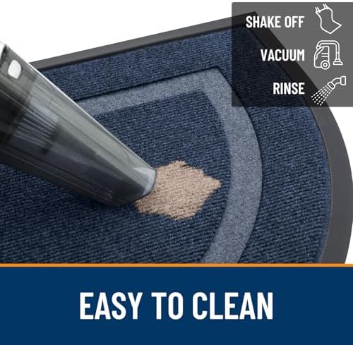 OLANLY Half Circle Front Door Mat Outside 47x32 All-Season Rubber Doormat - Image 6