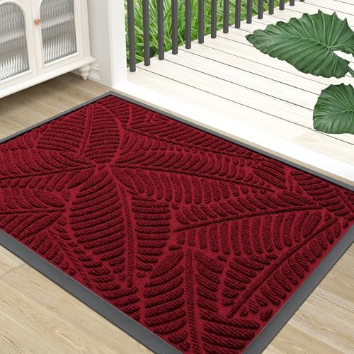 Colorxy Waterproof Front Doormat, Sturdy Natural Rubber Door Mat by Colorxy