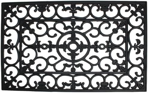 DII Rubber Doormats Collection All Weather, Wrought Iron by DII