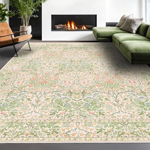 Washable Light Green Rug for Bedroom - Image 3
