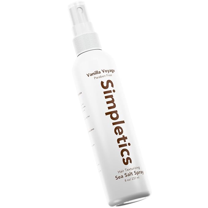 Himalayan Sea Salt Spray for Straight & Wavy Hair - All Natural, 5 Ingredient, Texturizing & Volumizing Product - Vanilla Scented - Adds Volume, Texture, Beach Look to Men & Women, 237ml...