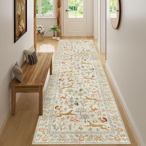 DUKINO 2.6x10 Washable Runner Rug, Non Slip Animal Rug - Image 6