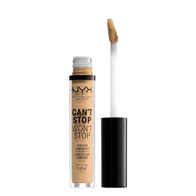 NYX PROFESSIONAL MAKEUP Can't Stop Won't Stop Contour Concealer, 24h Full Coverage Matte Finish - True Beige