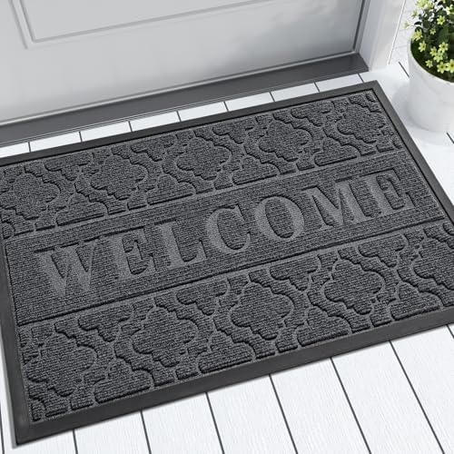 Yimobra Large Welcome Door Mat, 36 x 24 in, Dark Grey by Yimobra