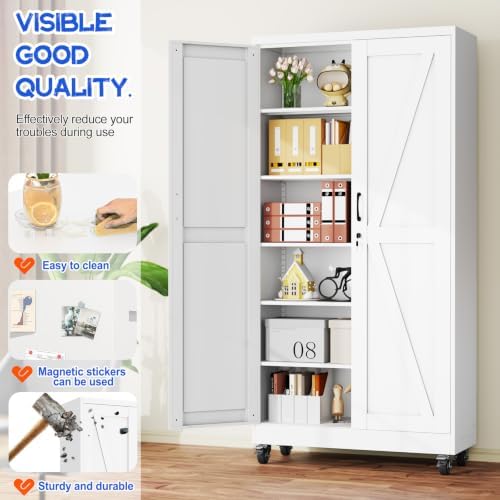 GAIOUS 73.6" Tall Metal Storage Cabinet - Image 4