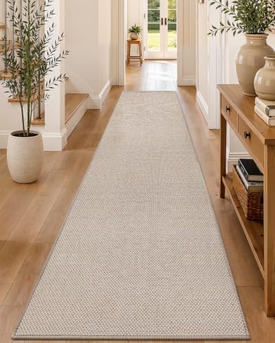 Color&Geometry Runner Rug 28"x144"Non Slip Rubber Backing Hallway Rug by COLORG