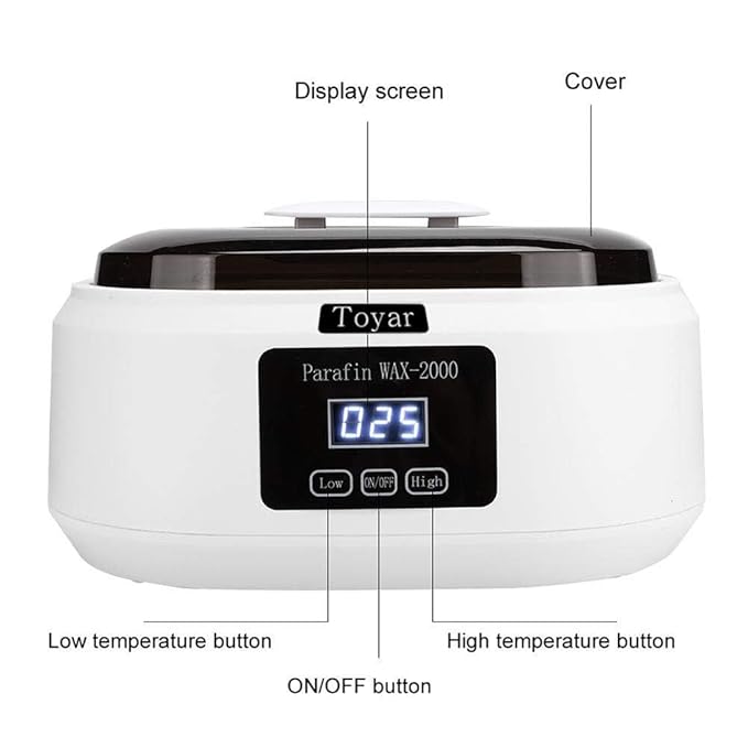 Paraffin Wax Machine for Hand and Feet，Touchscreen Paraffin Wax Warmer with 1.98lb Wax Moisturizing Paraffin Spa Wax Bath Kit, Large Capacity at Home for Smooth and Soft Skin（White）